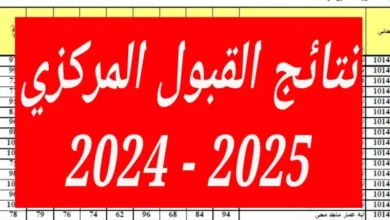 نتائج القبول المركزي في الجامعات العراقية 2024/2025